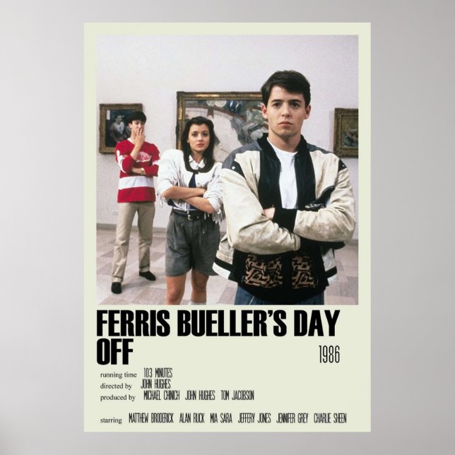 Ferris Buellers Day Off Alternative Art Movie Larg Poster (Front)