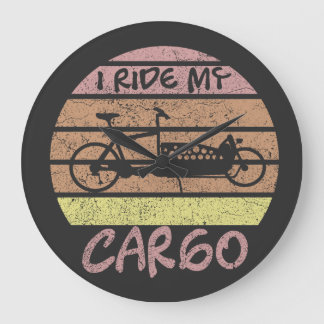 Ferris wheel at sunset, retro, cargobike large clock