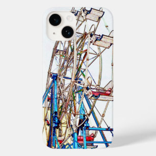 Ferris Wheel-Chalk Outline by Shirley Taylor Case-Mate iPhone 14 Case