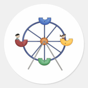 Ferris Wheel Classic Round Sticker