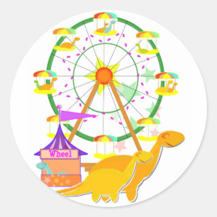 Ferris Wheel Dinosaurs Stickers