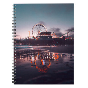 Ferris wheel during golden hour notebook