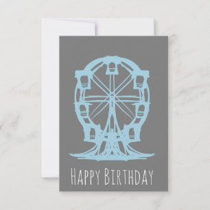 Ferris Wheel Hand Drawn Birthday Card