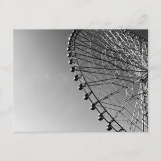 Ferris Wheel in Black and White Postcard