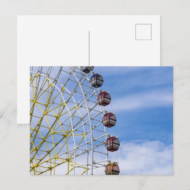 Ferris wheel on sky postcard (Front/Back)