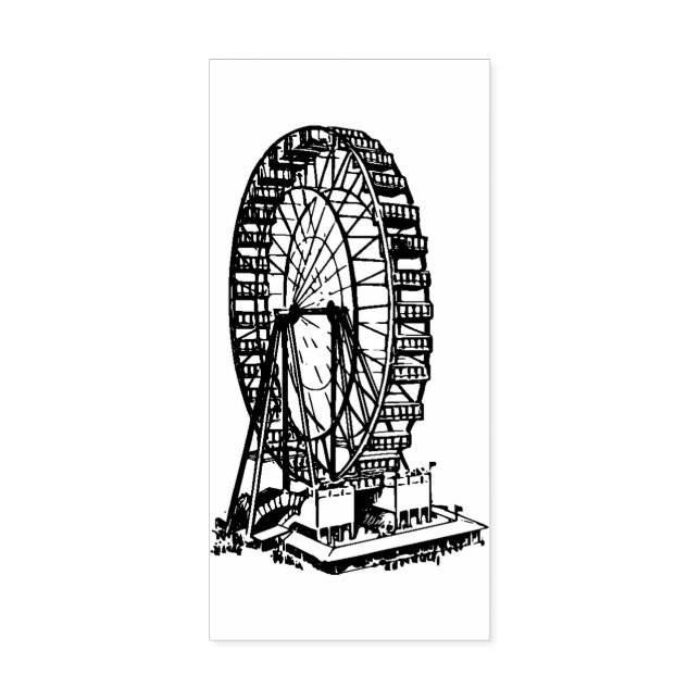  Ferris wheel Rubber Stamp (Imprint)