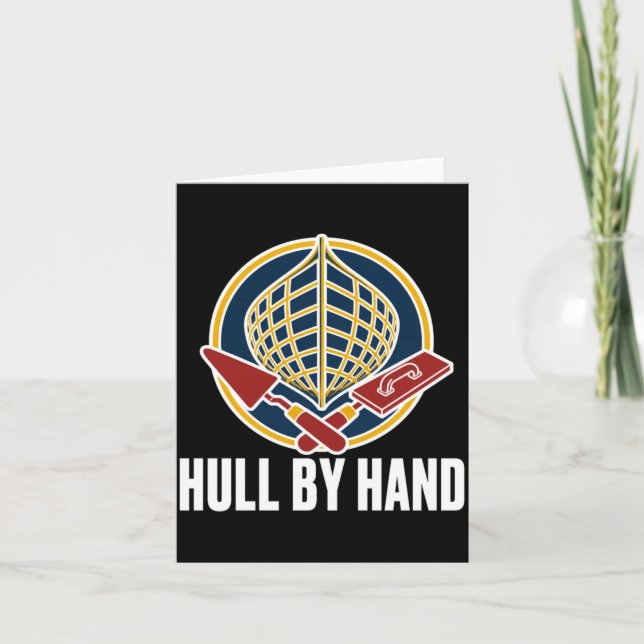 Ferrocement boat builder vintage retro distressed card (Front)