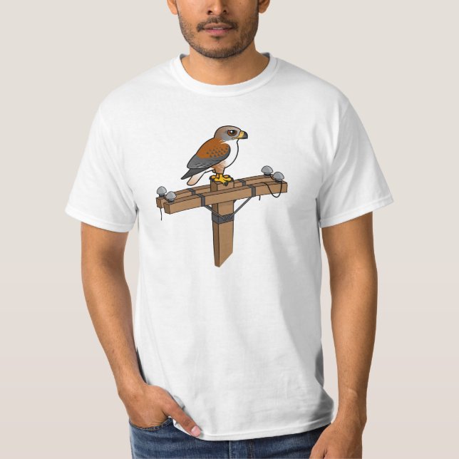 Ferruginous Hawk on power pole T-Shirt (Front)