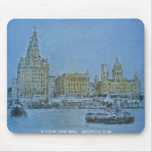Ferry Across The Mersey Mousepad Colin Carr-Nall