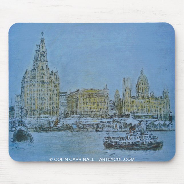 Ferry Across The Mersey Mousepad Colin Carr-Nall (Front)