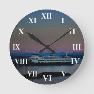 Ferry and moon wall clock