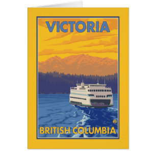 Ferry and Mountains - Victoria, BC Canada