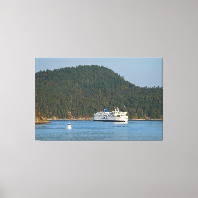 Ferry At Miners Bay BC Canvas Print (Front)