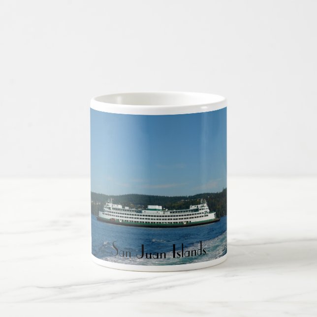 Ferry in San Juan Islands Coffee Mug (Center)