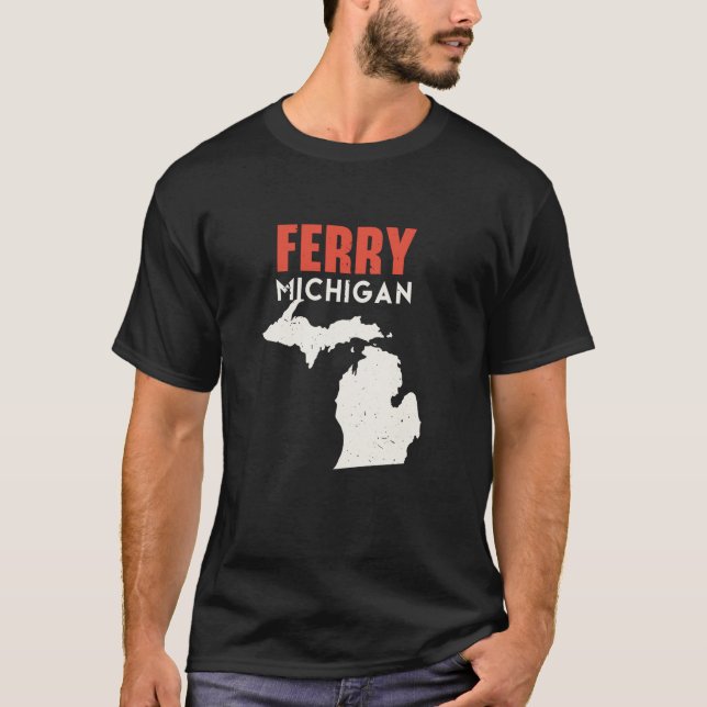 Ferry Michigan USA State America Travel Michigania T-Shirt (Front)
