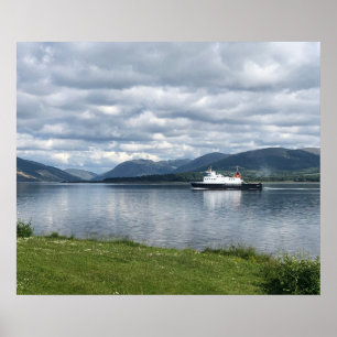Ferry Sailing into Rothesay Bay, Isle of Bute on a Poster