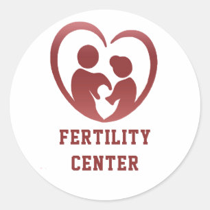 👶 Fertility Centre Logo For Reproductive Medicine Classic Round Sticker