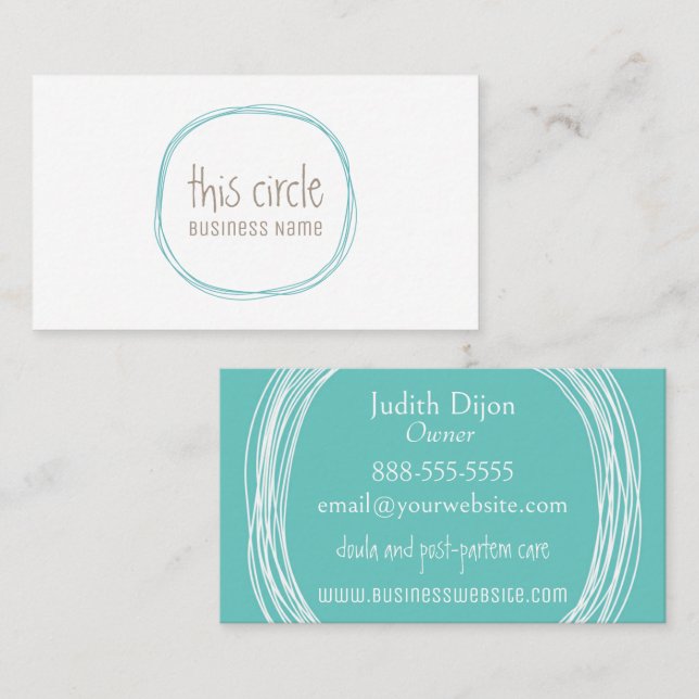 Fertility Circle for Pregnancy Business Card (Front/Back)
