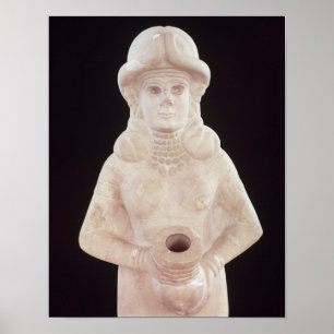 Fertility goddess, from Mari, Middle Euphrates Poster