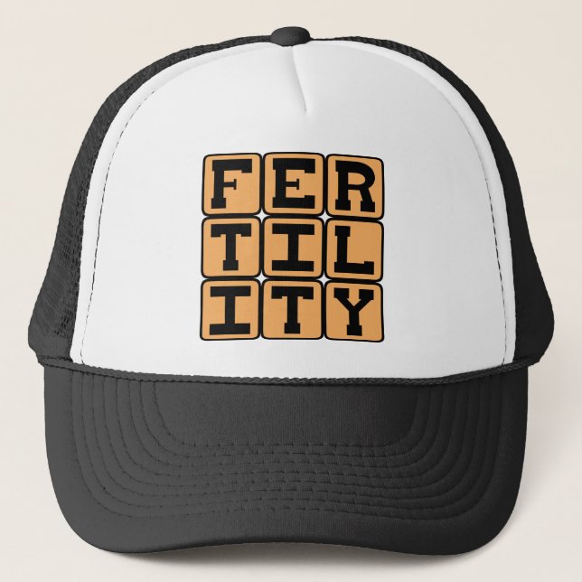 Fertility, Pregnancy Announcement Trucker Hat (Front)