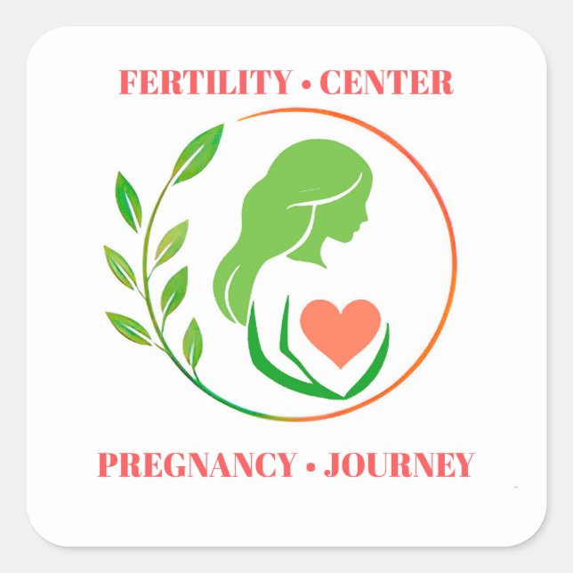 Fertility Wellness Symbol For Conception Hope  Square Sticker (Front)