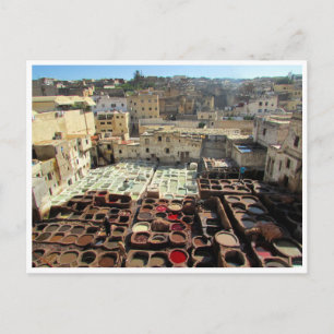 fes leather tannery postcard