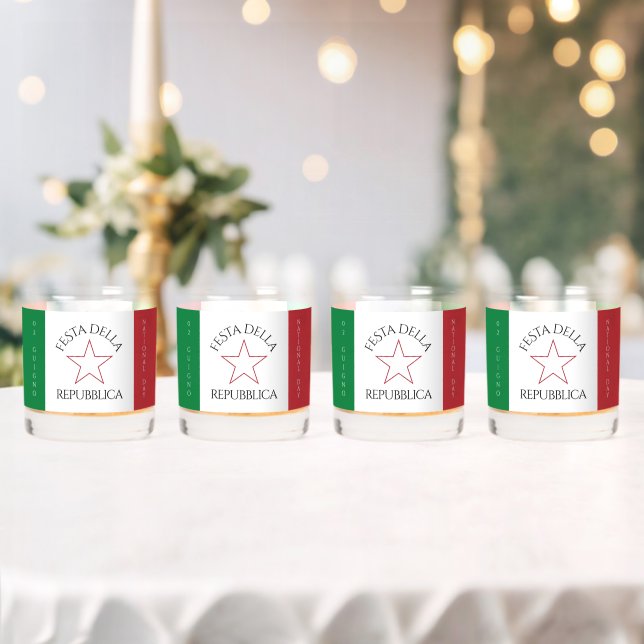 Festa della Repubblica National Day of Italy Flag Whiskey Glass (Insitu (Wedding))