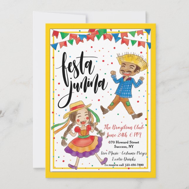 Festa Junina Invitation (Front)