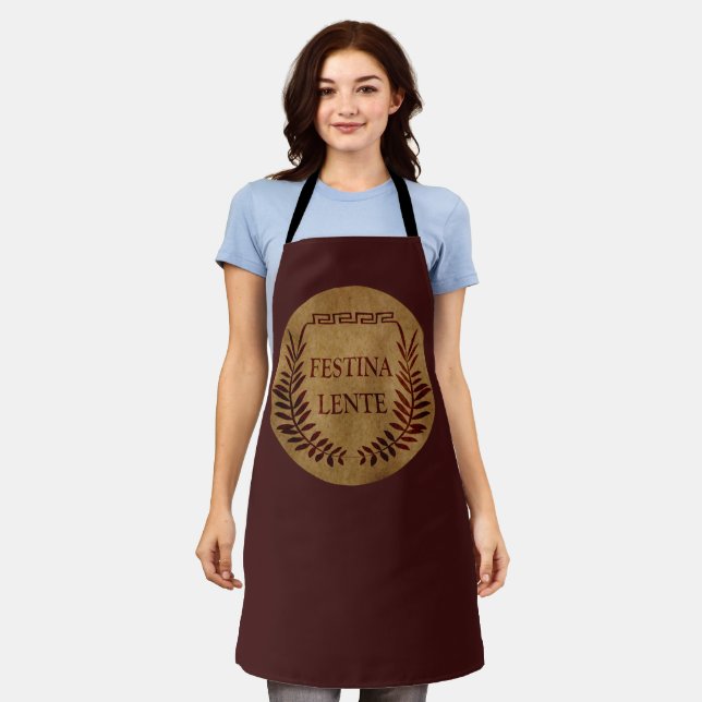 Festina lente apron (Worn)