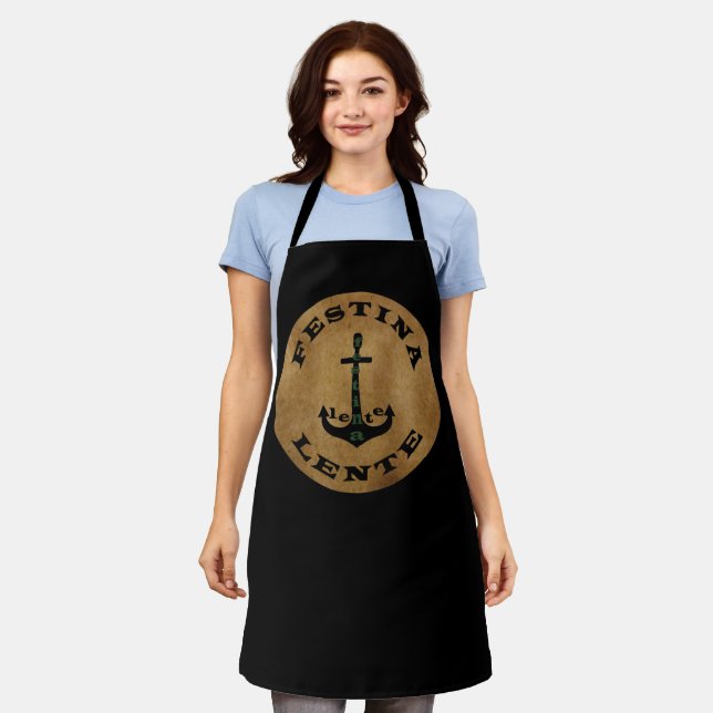 Festina lente apron (Worn)