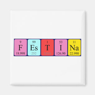 Festina periodic table name magnet