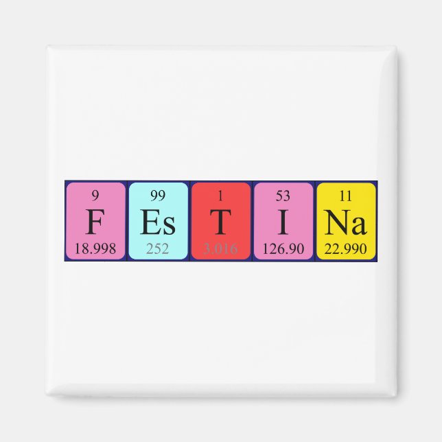 Festina periodic table name magnet (Front)