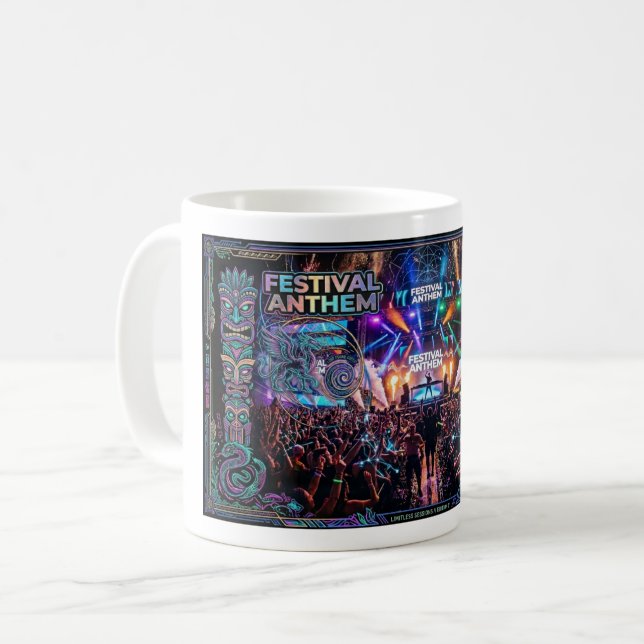 Festival Anthem EDM Rave Progressive House Coffee Mug (Front Left)