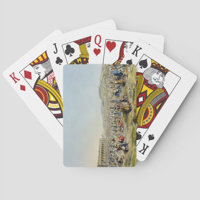 Festival at Athens, pub. by J. Rodwell, 1830 (aqua Playing Cards (Back)