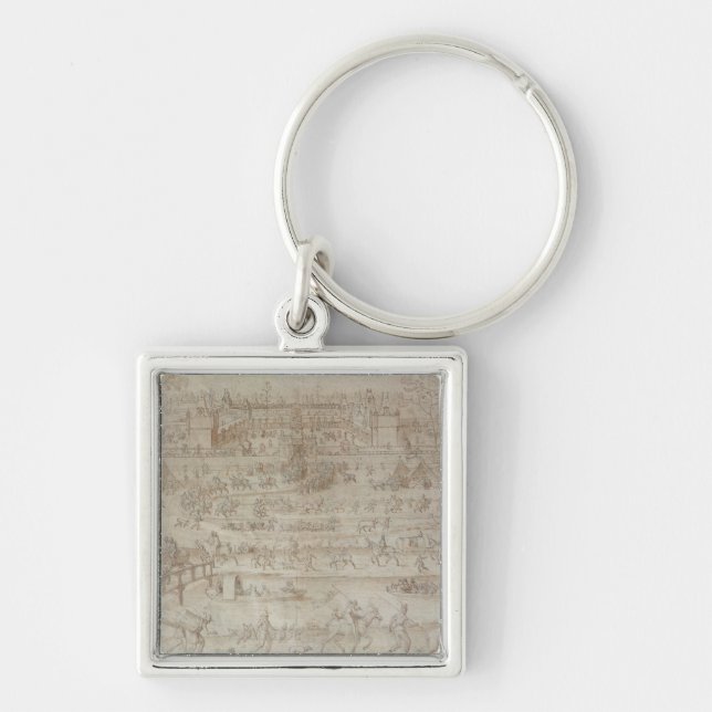 Festival at the Chateau d'Anet Key Ring (Front)