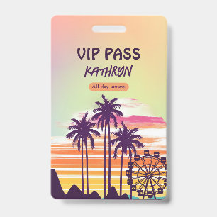 Festival Bachelorette Weekend Itinerary VIP ID Badge