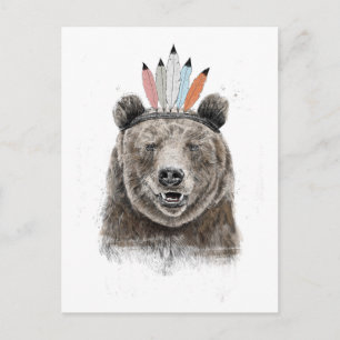 Festival bear postcard