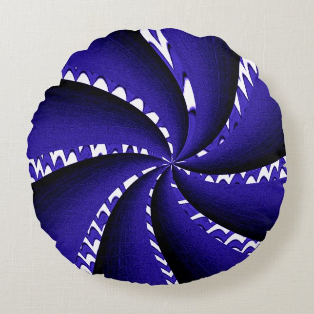 Festival blues..... round cushion (Front)