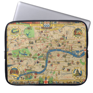 Festival of Britain: Guide to London Map Laptop Sleeve