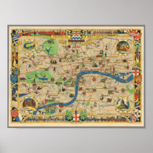 Festival of Britain: Guide to London Map Poster