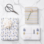 Festival of Light Wrapping Sheets - Set of 3<br><div class="desc">Indulge in the timeless elegance of Night Sky Paperie's Watercolor Festival of Lights Wrapping Paper Set. Each set contains three sheets of premium quality wrapping paper, measuring 19.5" x 28.5" each, perfect for adding a touch of sophistication to any gift-giving occasion. Crafted with exquisite attention to detail, these wrapping papers...</div>