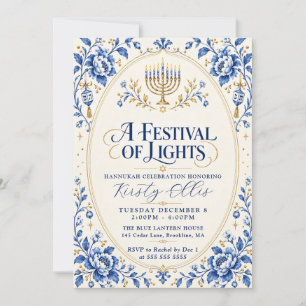 Festival of Lights Hanukkah Invitation