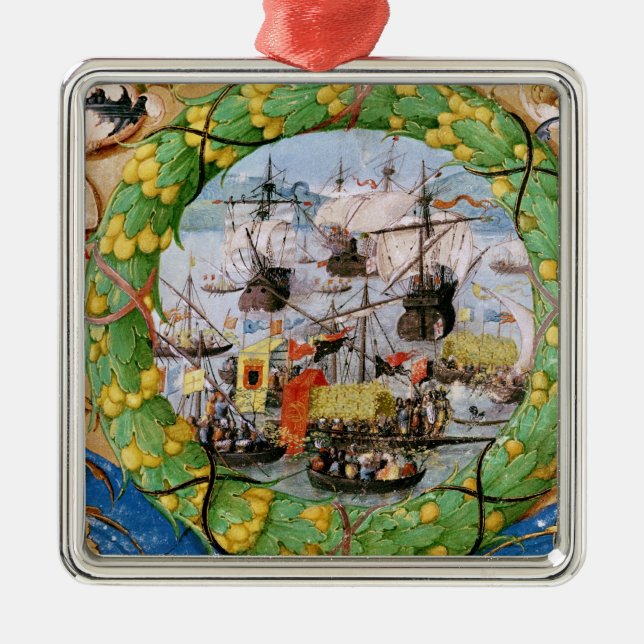 Festival of the Portuguese Fleet Metal Tree Decoration (Front)