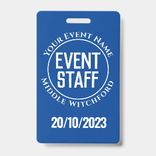 Festival or Other Event Staff Official Badge ID Badge