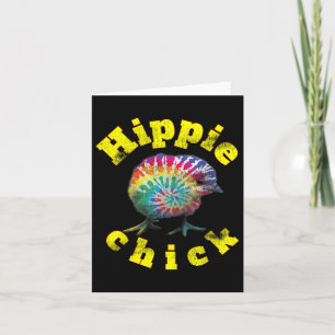 Festival Vibe Hippy Chick Tie Dye Chick  Card