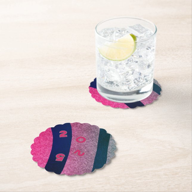 FESTIVATE paper coaster in SUNSET AFTERGLOW (Insitu)