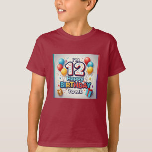 Festive 12th Birthday Celebration Boys' T-Shirt