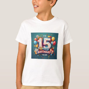 Festive 15th Birthday Celebration Boys' T-Shirt