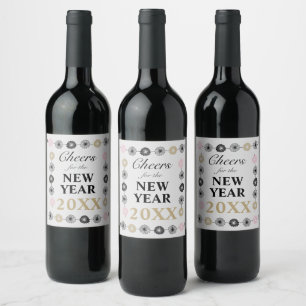 Festive 2025 Cheers for the New Year Wine Label