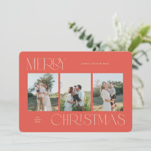 Festive 3-Photo Christmas Card